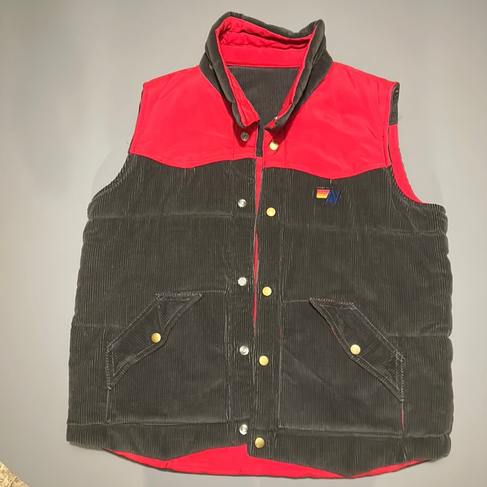 Unisex Reversible vintage aviator nation vest. Medium. Women’s sized.